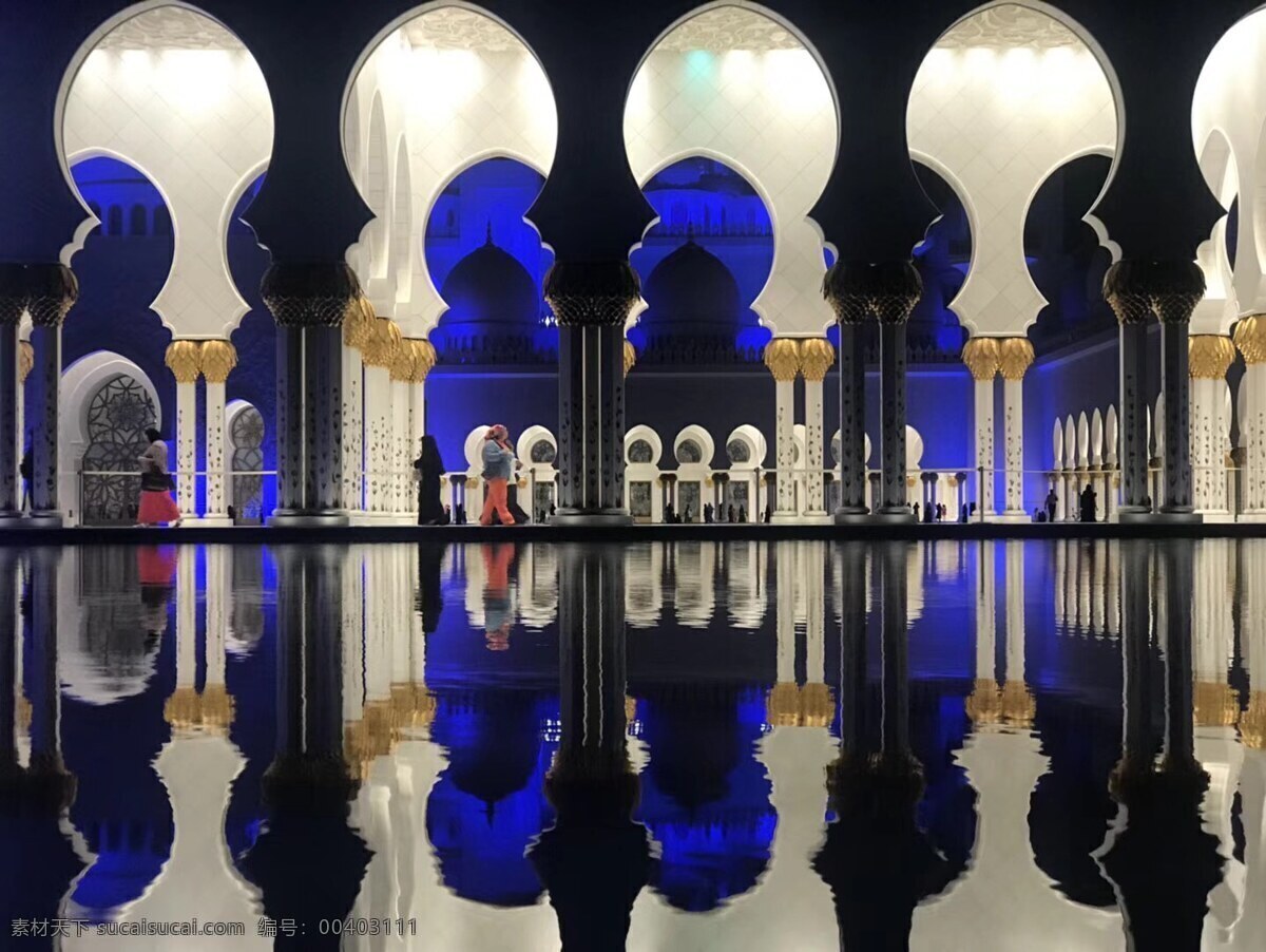 清真寺 夜景 倒影 國外 旅游 燈光 旅游攝影 國外旅游