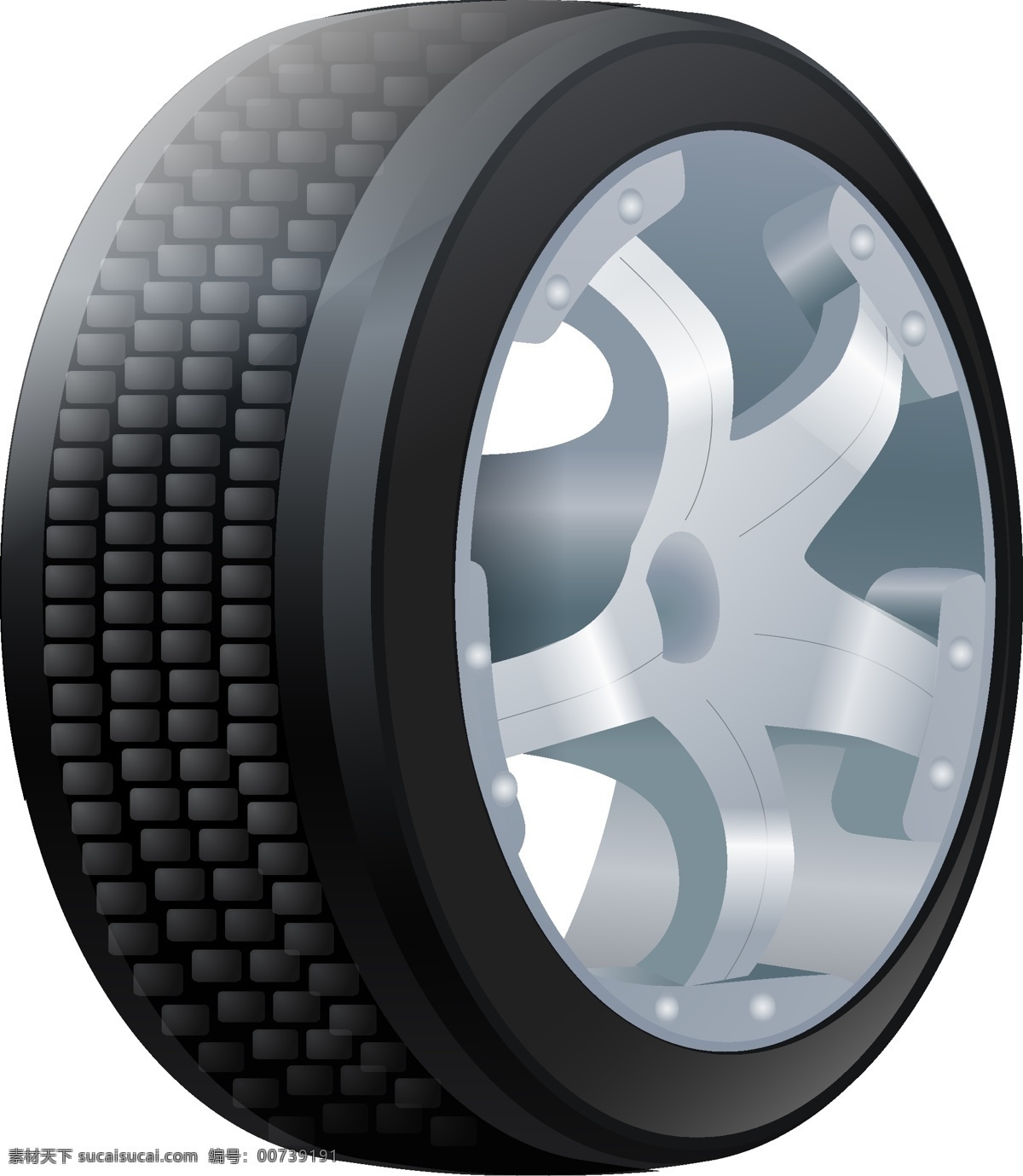 崭新 黑色金属 汽车 轮子 矢量图 黑色 圆形 车轮 透明元素 ai元素 免抠元素