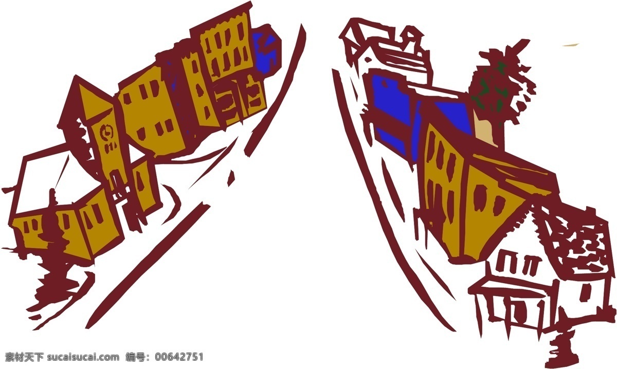 城市風(fēng)景 風(fēng)景建筑 矢量 eps0173 設(shè)計素材 建筑風(fēng)景 矢量圖庫 白色