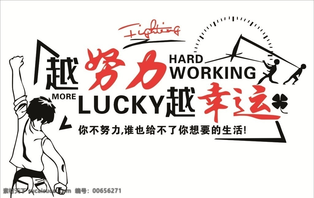 越努力越幸運 越努力 越幸運 勵志標語 個性標語 激勵標語