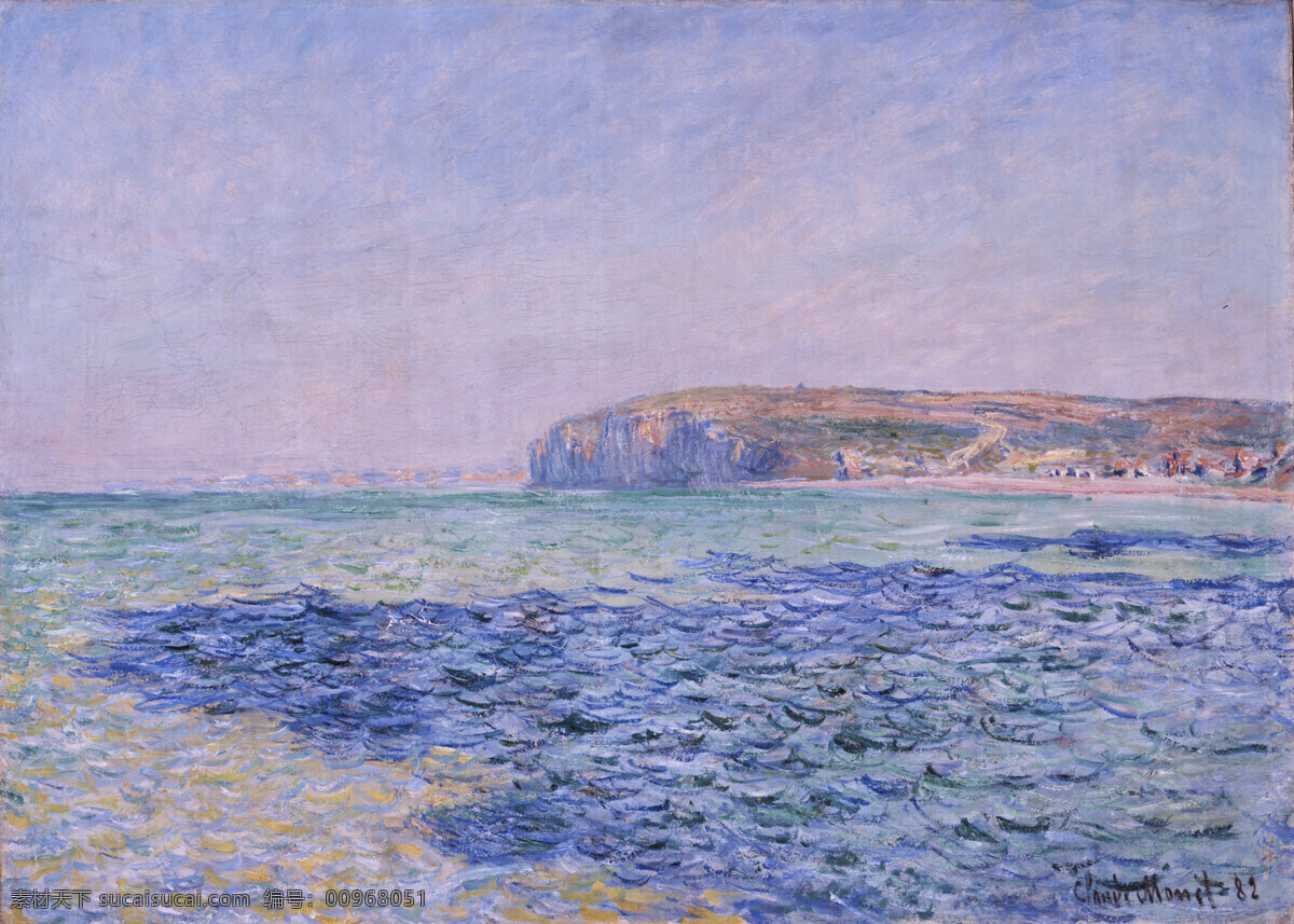 monet 風景 油畫 裝飾畫 法國 畫家 克勞德 pourville at sea the shadows 莫 奈 oscar claude 印象派 風景畫 靜物 家居裝飾素材