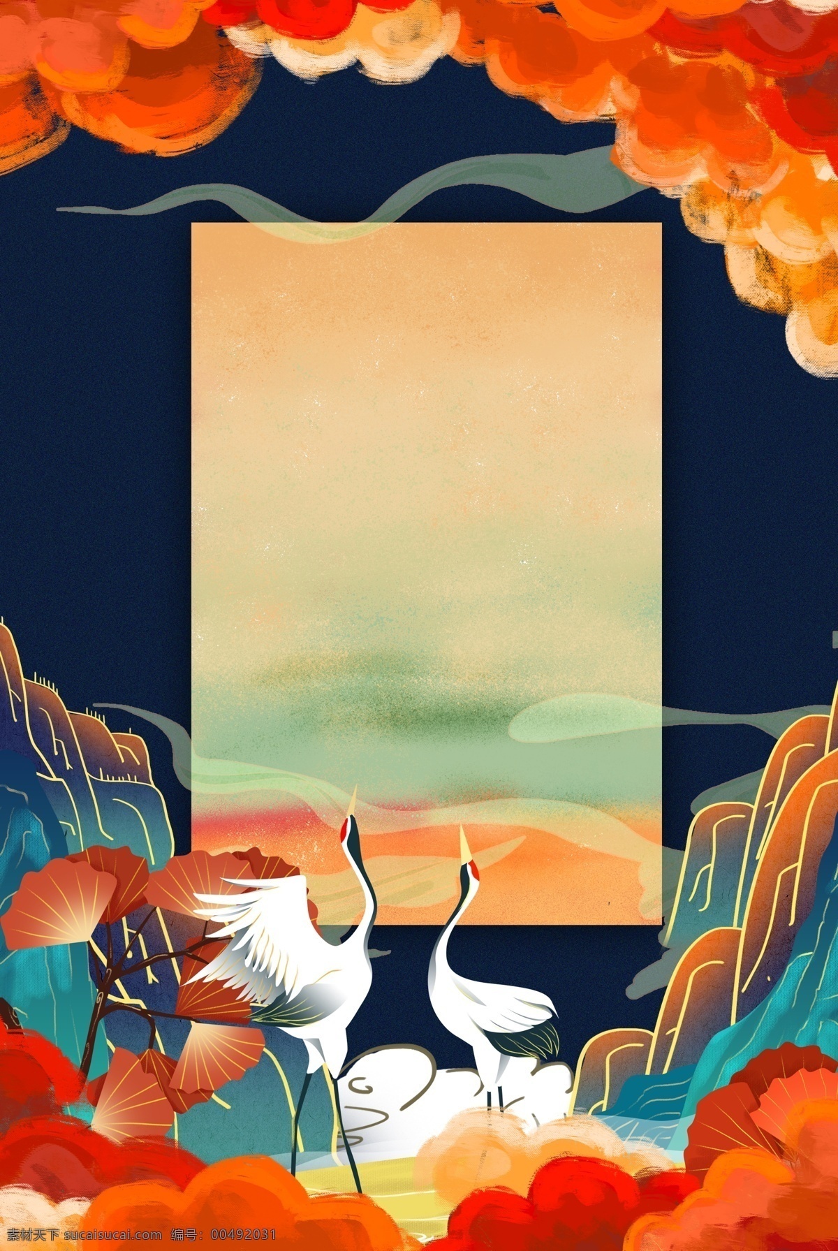 中國(guó) 風(fēng) 國(guó) 潮 背景 插畫 山水畫 風(fēng)景 仙鶴 白鶴 花鳥(niǎo) 傳統(tǒng)元素 傳統(tǒng)素材 山峰 桃花樹(shù) 國(guó)峰崛起 國(guó)風(fēng)插圖 壁畫 掛畫 繪畫 風(fēng)景畫 板繪國(guó)畫 水墨 水墨山水 水墨畫 裝飾畫 抽象 意境 創(chuàng)意 祥云 云霧 綜藝 國(guó)潮 國(guó)風(fēng)元素 電子水墨畫