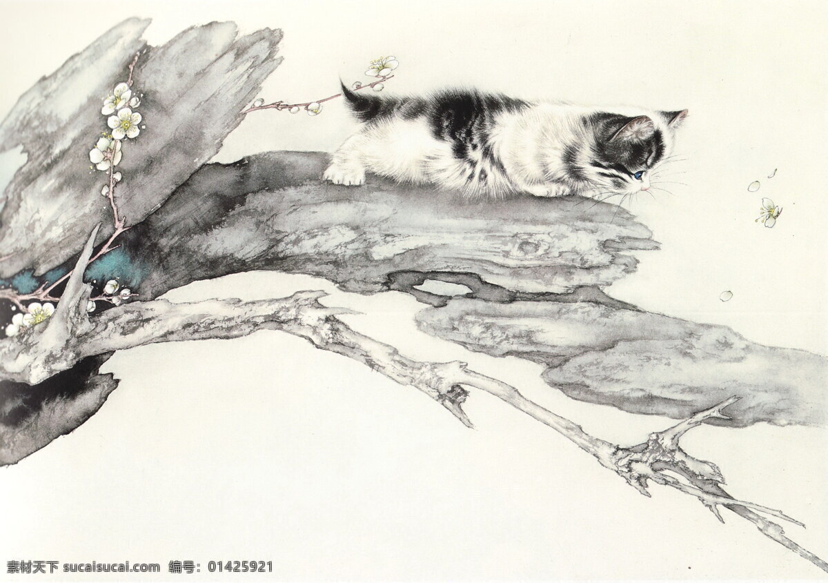 貓戲圖 工筆畫 線描 國(guó)畫 中國(guó)畫 植物 樹(shù)木 大師作品 風(fēng)景畫 工筆畫花草 梅花 梅花工筆畫 白描畫 工筆畫梅花 書法 樹(shù)桿 樹(shù)枝 鮮花 小貓 動(dòng)物 繪畫書法 文化藝術(shù)