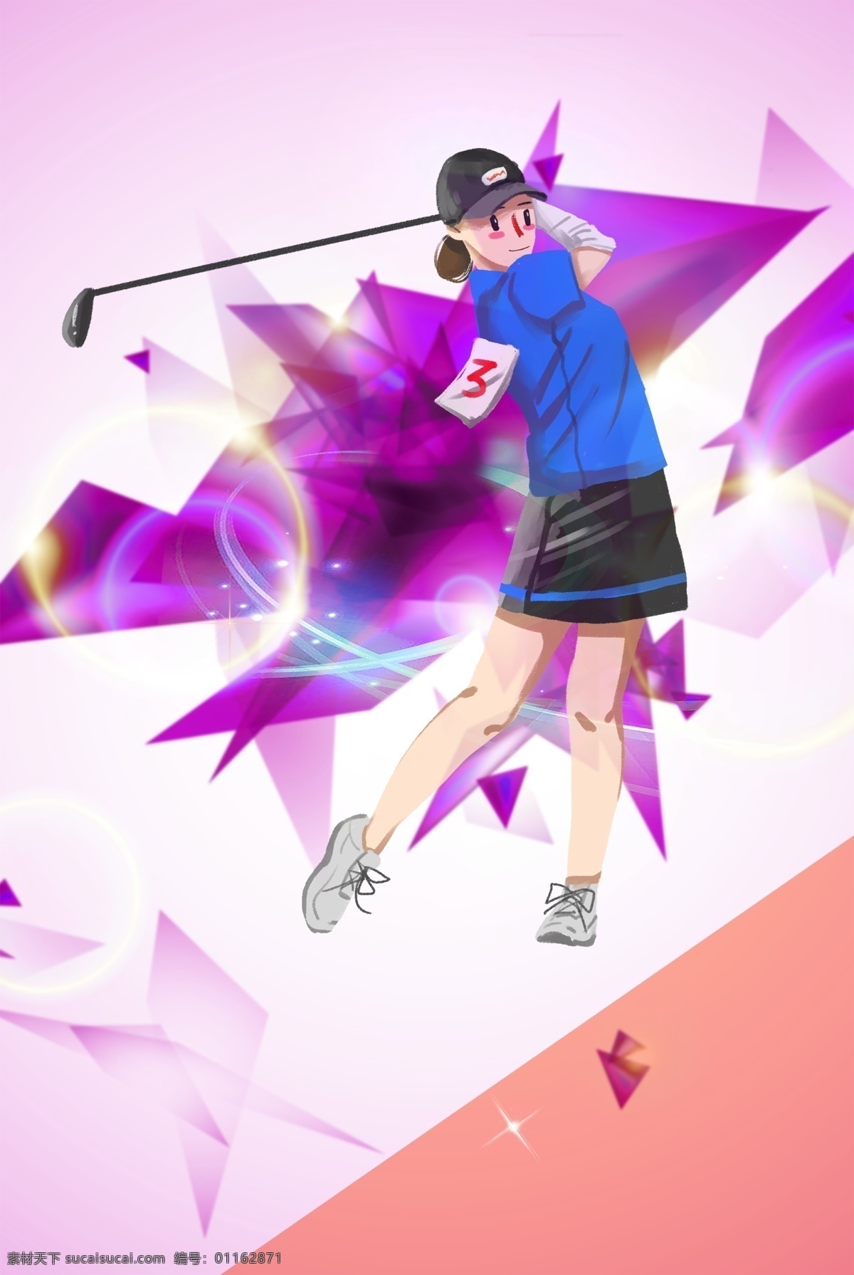 簡(jiǎn)單 少女 高爾夫球 背景 運(yùn)動(dòng) 健身 青春 球類 熱血 積極 樂(lè)觀 勵(lì)志 青年 舞動(dòng) 飛舞 奔跑 體育