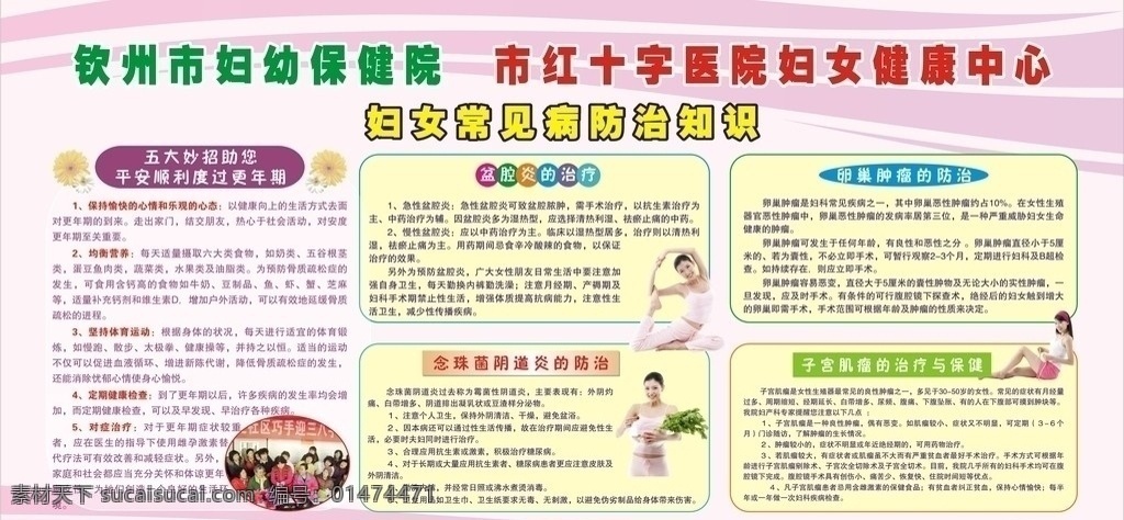 婦女疾病防治 版報(bào) 婦女疾病版報(bào) 婦女 疾病防治 知識(shí) 婦女疾病 婦幼保健院 宣傳欄 紅十字 醫(yī)院 宣傳 婦女健康中心 更年期 盆腔炎的治療 展板模板 矢量