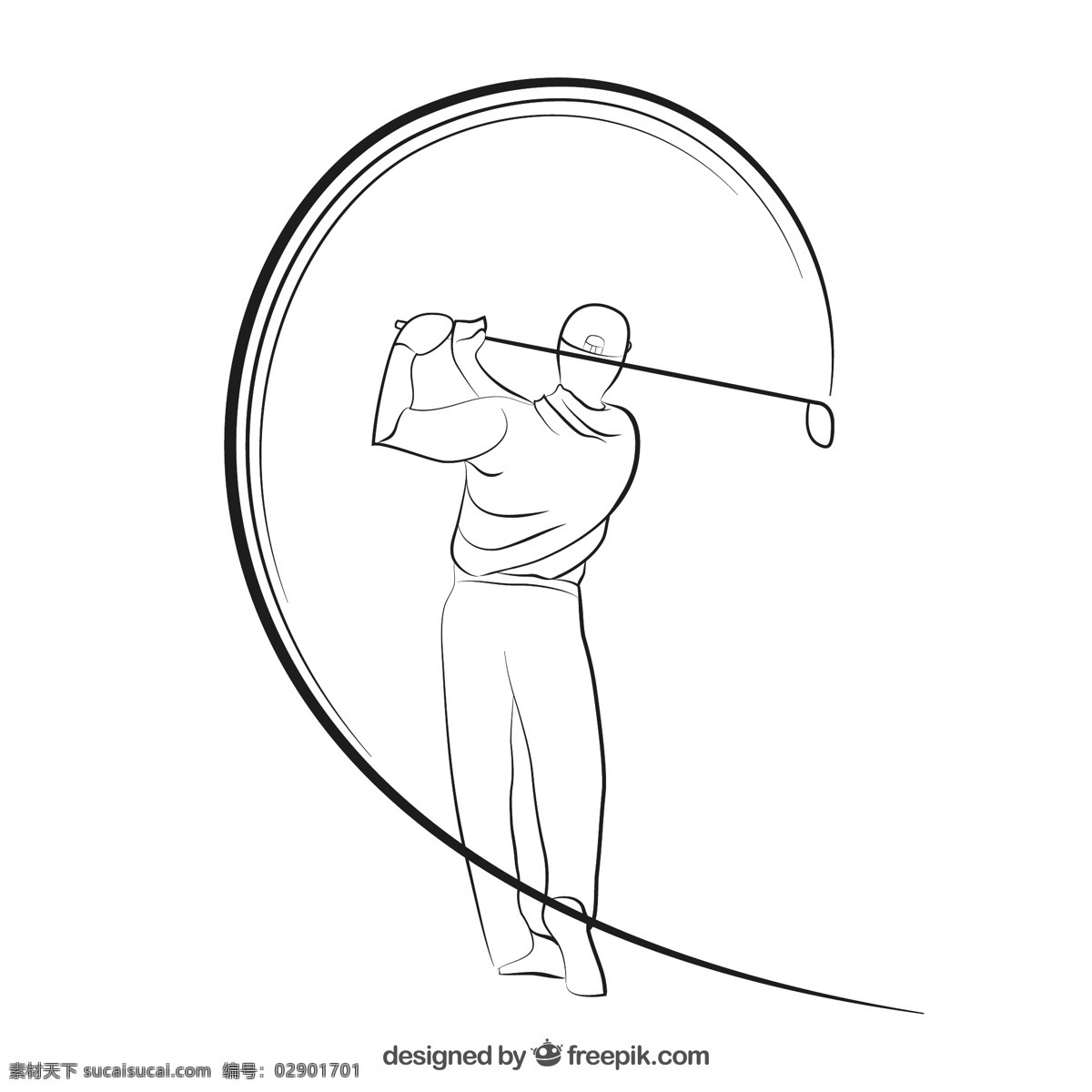 高尔夫 球手 矢量 姿势 运动 男子 高尔夫球手 挥杆 高清图片