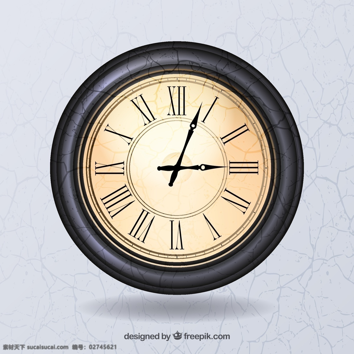 钟表 时钟 时间 挂表 石英钟 罗马数字 复古 闹钟 挂钟 电子表 丝带 横幅 条幅 标签 平面素材
