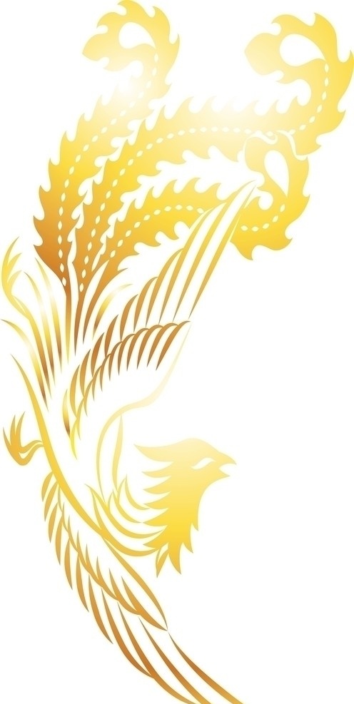鳳凰矢量 鳳凰 金色鳳凰 矢量