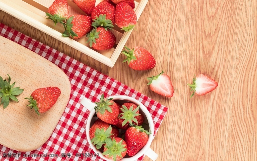 红彤彤 草莓 食物 水果 诱人 美食天下 生物世界