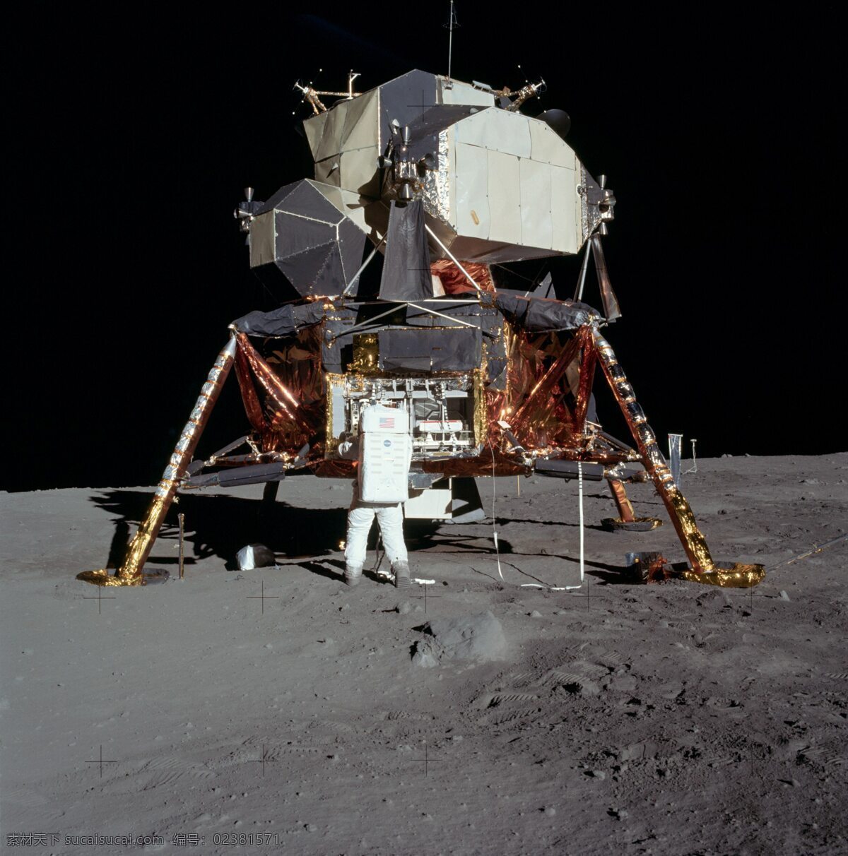 阿波罗号 登月舱 月球 表面 阿波罗 登月 现代科技 科学研究 摄影图库