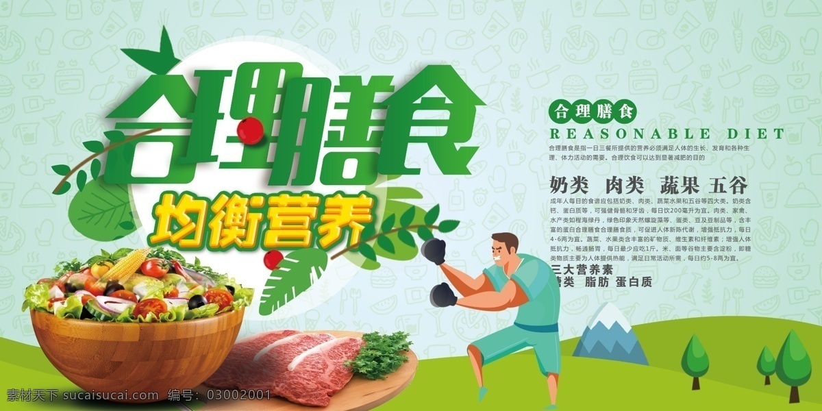 合理 膳食 食堂 文化 公益 宣傳海報(bào) 合理膳食 宣傳 海報(bào) 社會(huì)
