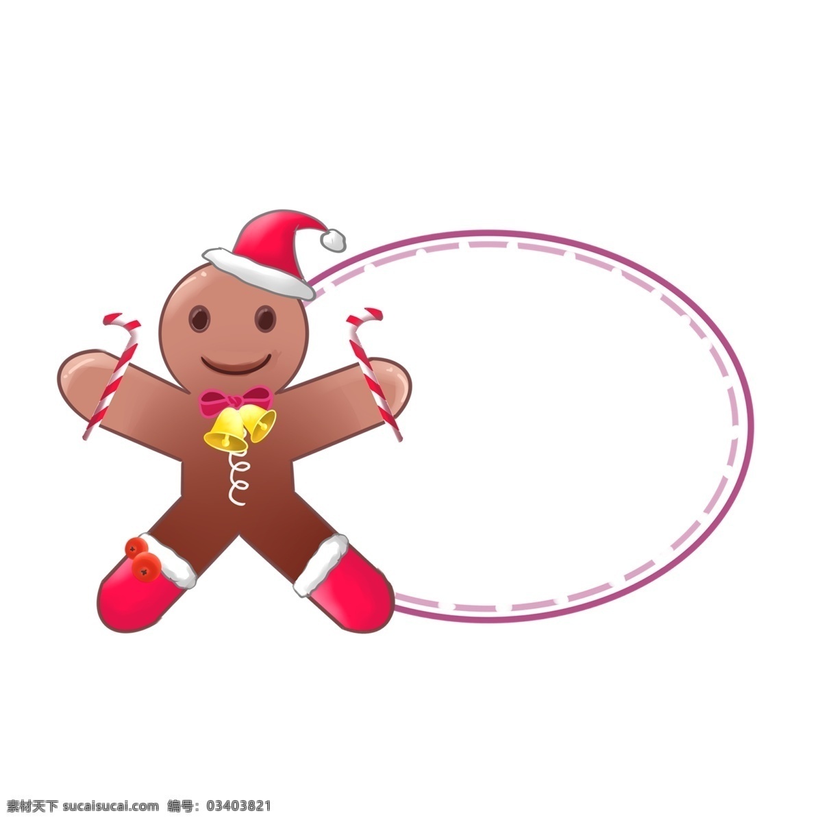 圣诞 玩偶 边框 插画 圣诞节边框 红色的边框 红色的糖果 边框插画 黄色的铃铛 悦耳的铃声 可爱的玩偶