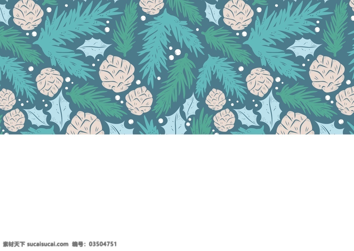 圣诞图案 节日图案 包装图案 叶子 底纹图案 植物花卉 植物 底纹 花纹 绿色 花朵 松树叶 共享图