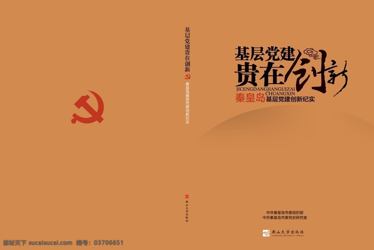 基层党建 画册 封面 画册封面 棕色