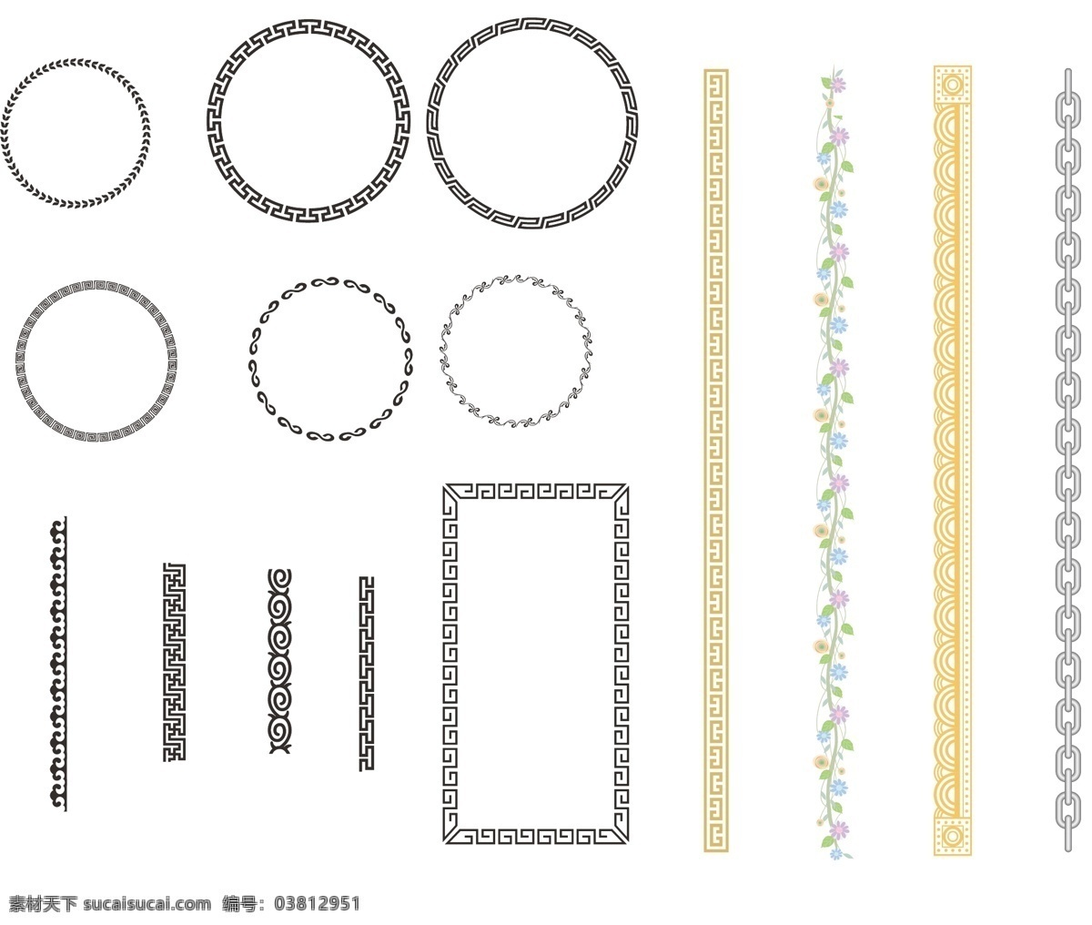 简单边框 边框 边框花纹 古典 花纹 条纹 花边 简单花边 花纹花边 底纹边框 矢量