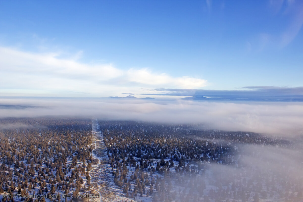 冬季 空中 城市 背景