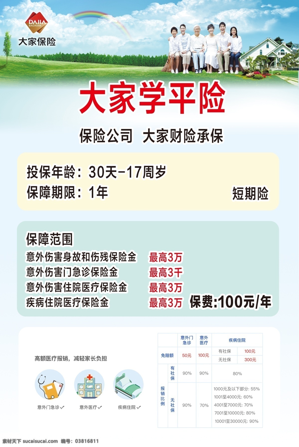 大家学平险 大家保险 保险 学平险 儿童险 学生保险 学生安全险 分层