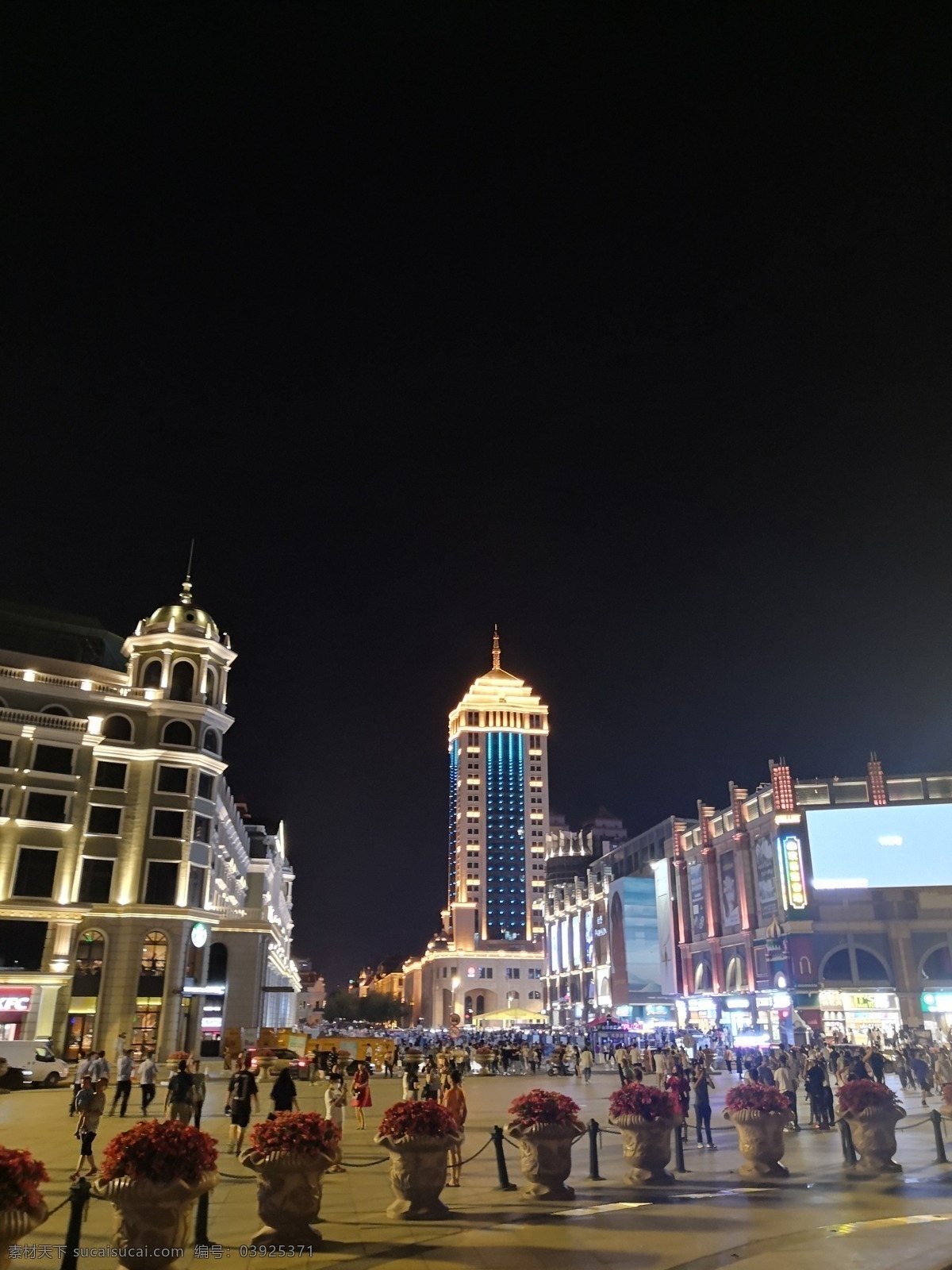 哈尔滨中央大街 夜景 哈尔滨 中央大街 俄式 建筑 旅游摄影 国内旅游