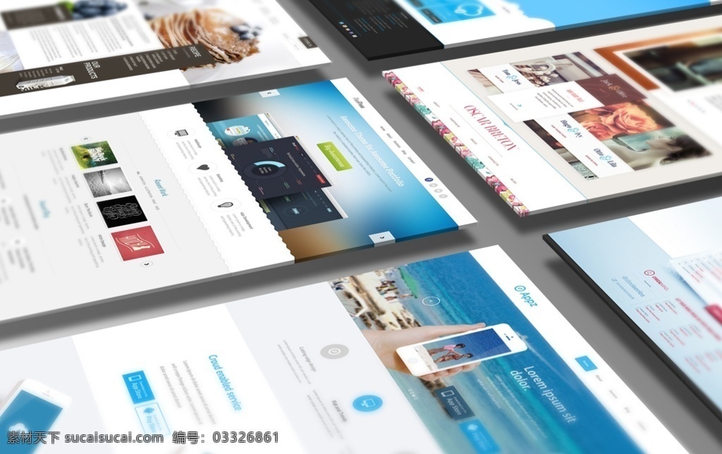 网页样机 网页 样机 多页面 单页面 屏幕展示 商务网页 界面 界面设计 显示屏样机 屏幕样机 分层