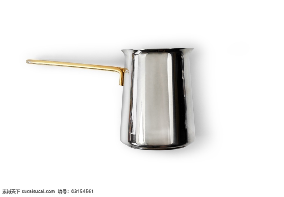 欧式 手 咖啡 用具 侧面图 源文件 铁制 金色 银色 器皿 装饰图案
