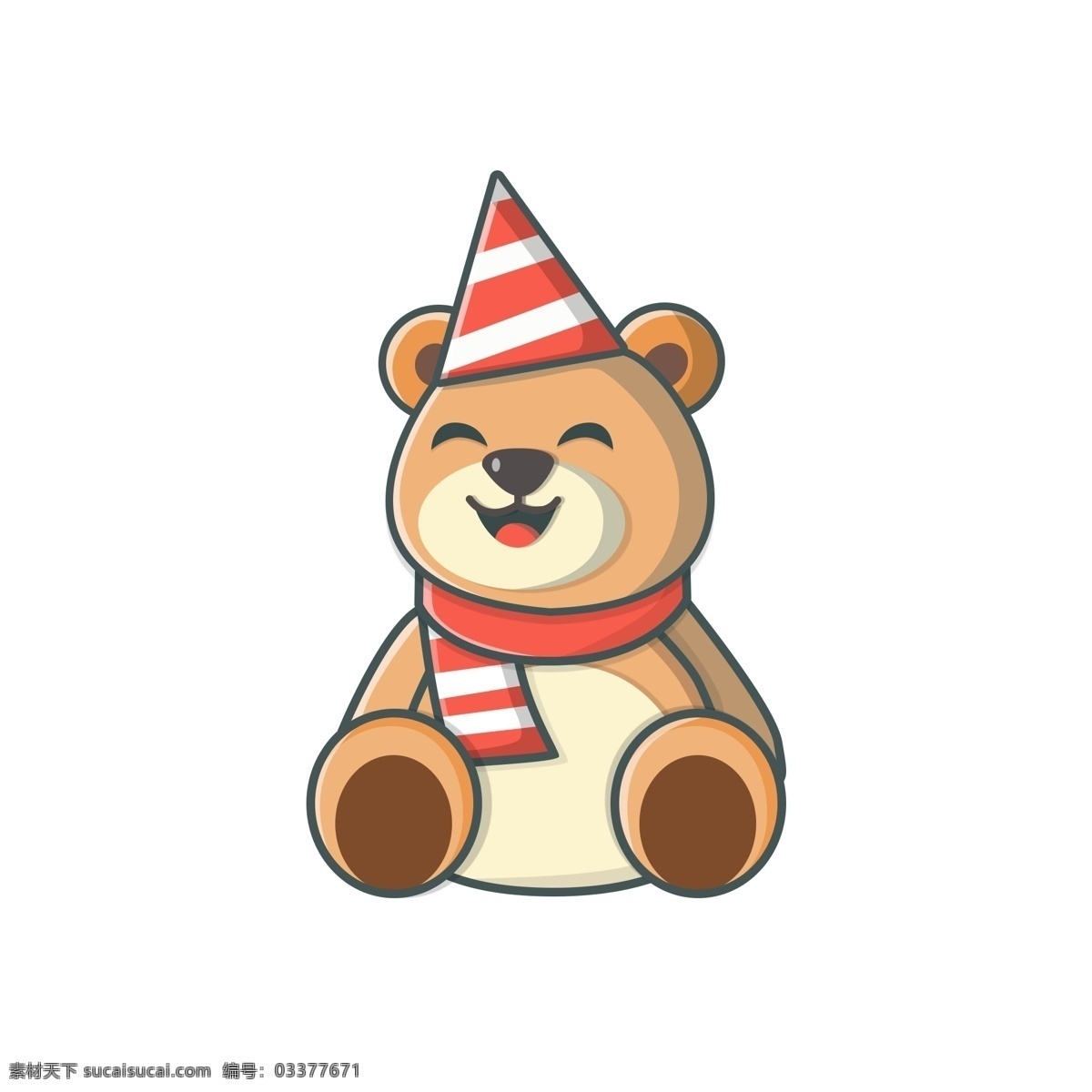 六一儿童节 可爱 泰迪 小 熊 棕色 娃娃 矢量图 孩子 玩具 围巾 帽子 玩 孩子玩具 扁平 红色 小熊公仔 礼物 party