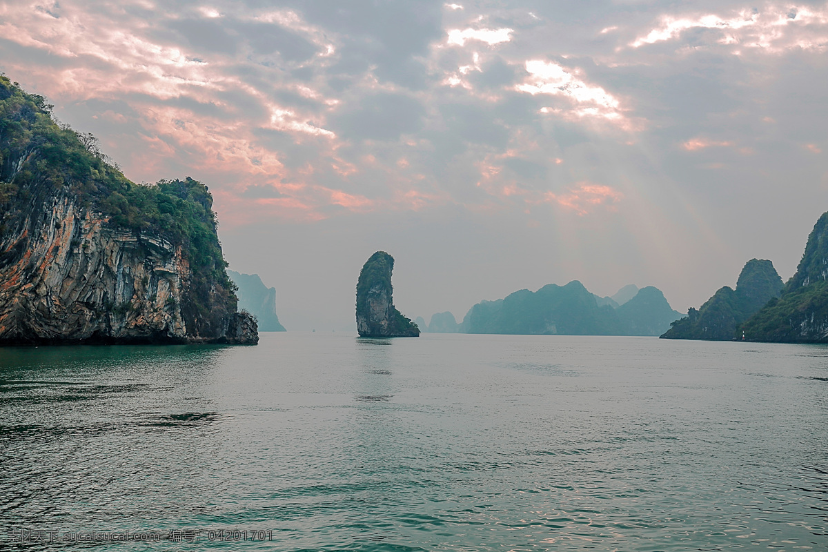 下龍灣 大海 桂林 越南 晚霞 旅游攝影 國外旅游