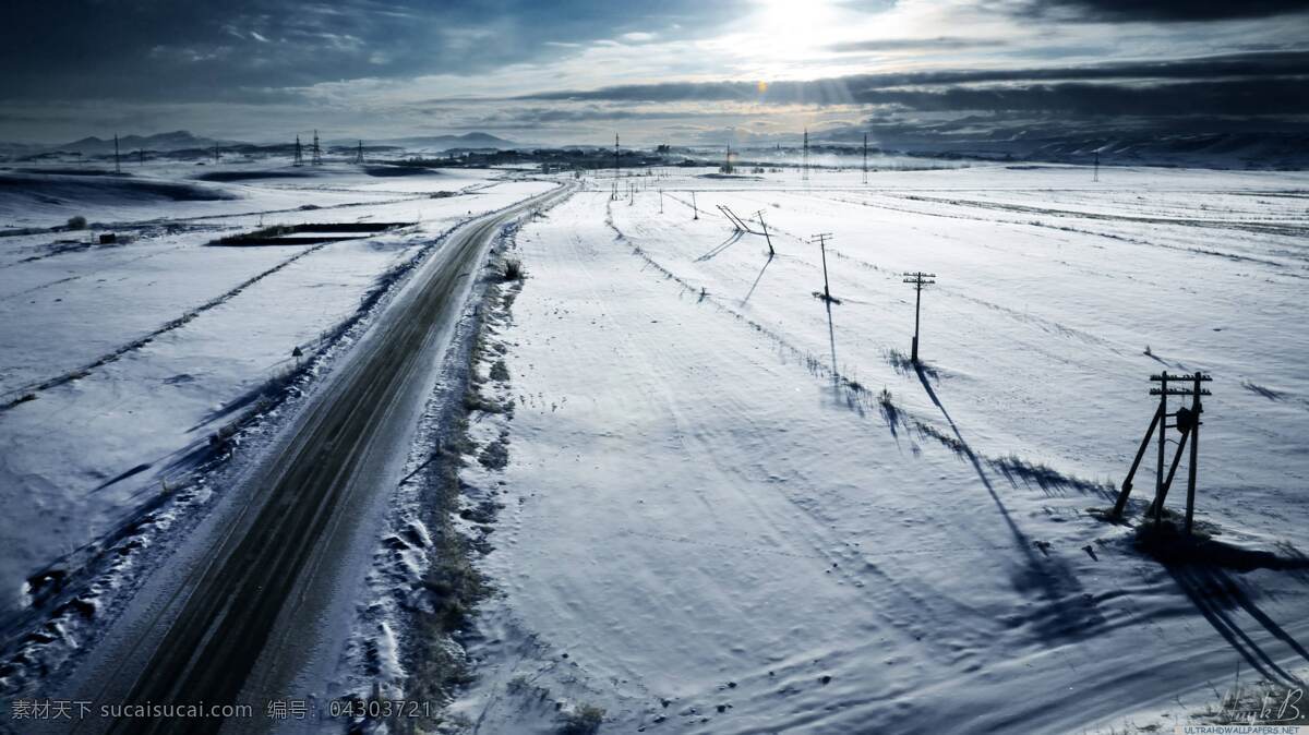 俄羅斯雪景 俄羅斯 雪景 雪地 二戰(zhàn) 電線桿 自然景觀 自然風(fēng)景