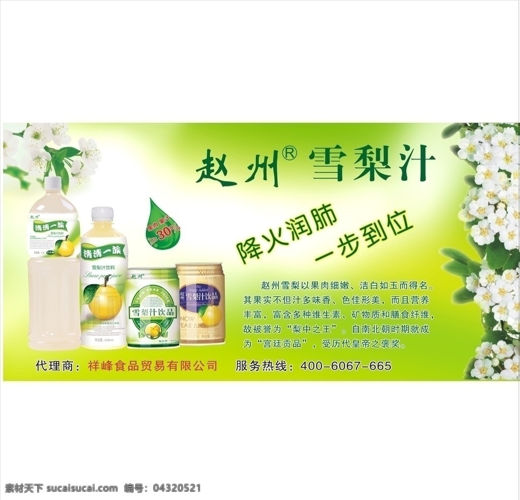 雪梨汁 趙州雪梨汁 雪梨 梨花 花朵 白花 綠色背景 降火潤(rùn)肺 一步到位 矢量