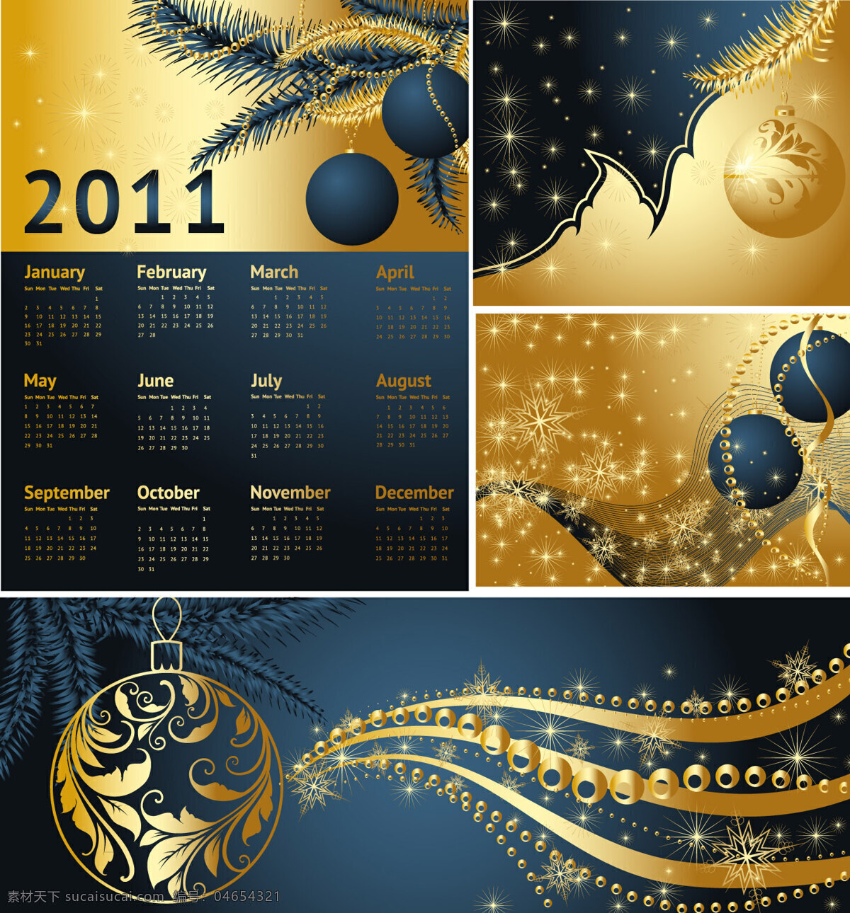 2011 年 金色 圣誕節(jié) 矢量圖 矢量下載 網(wǎng)頁(yè)矢量 商業(yè)矢量 矢量節(jié)日 黃色