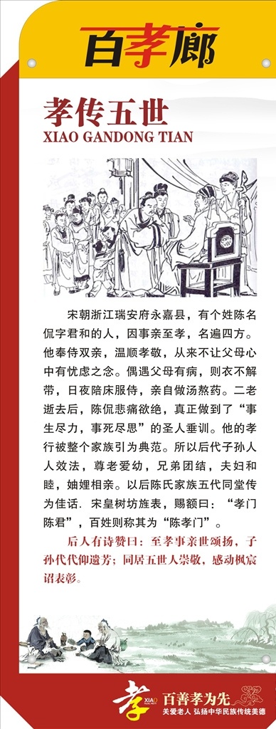 孝傳五世 24孝圖 24孝展板 百孝欄 孝文化 學(xué)校教育展板