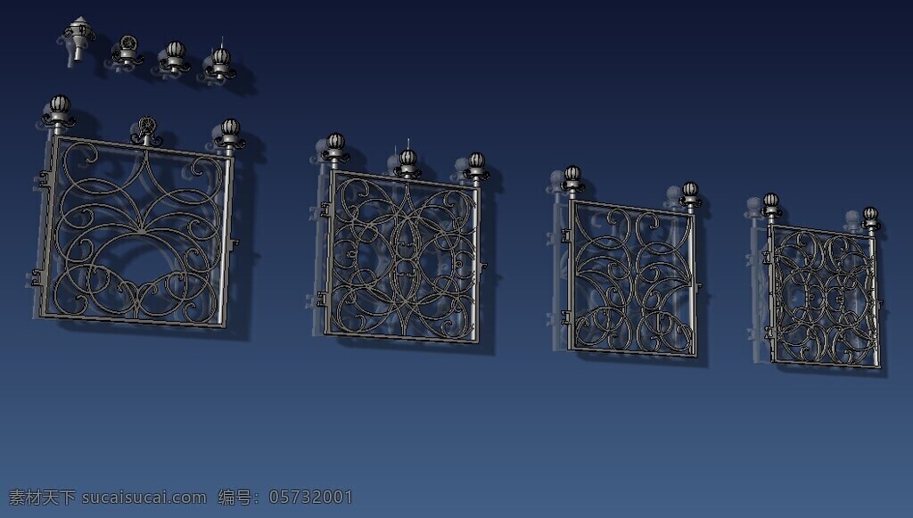 大門(mén) 圍墻 安全 花園 家 卷曲 螺旋 外面 出去 保持 3d模型素材 家具模型