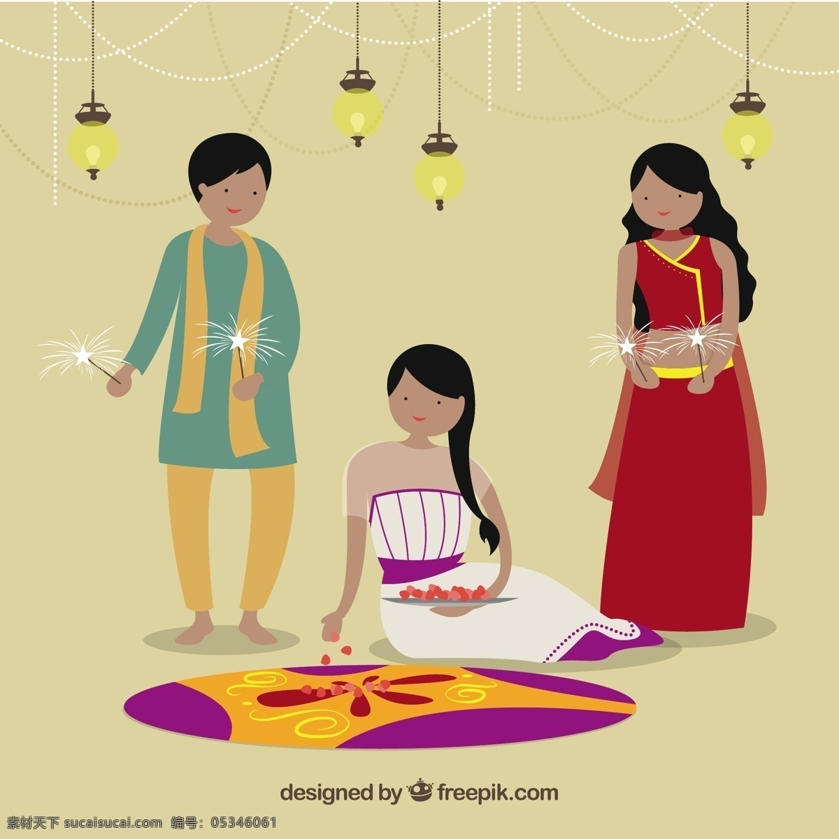 印度文化特征 特性 印度 文化 人物 传统 蜡烛 黄色