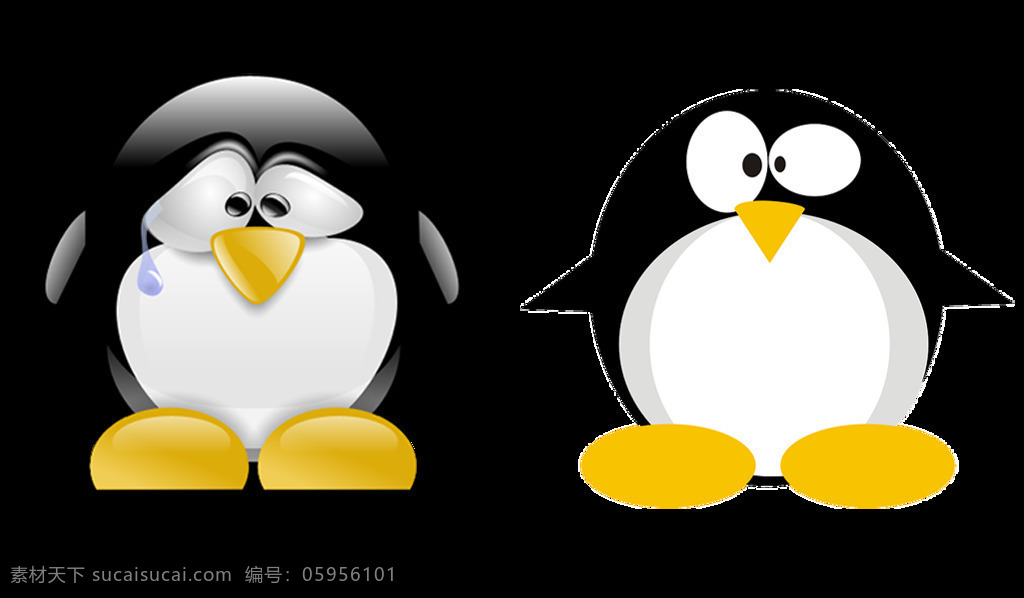 linux 操作系统 logo 免 抠 企鹅图片 图标 手绘企鹅 企鹅 标志 卡通企鹅