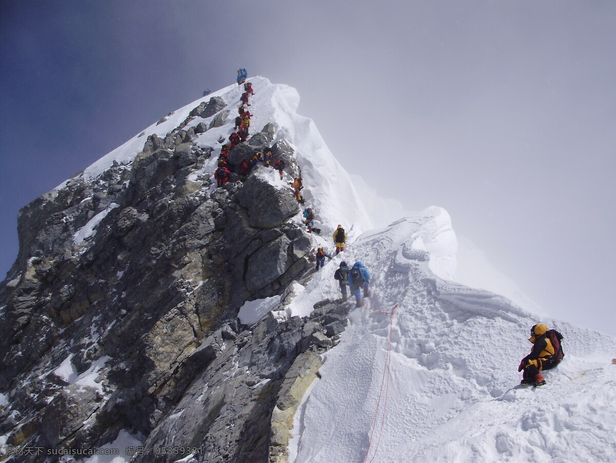 珠穆朗玛峰 希拉里 台阶 登山 希拉里台阶 喜马拉雅山脉 西藏 雪景 国内旅游 旅游摄影