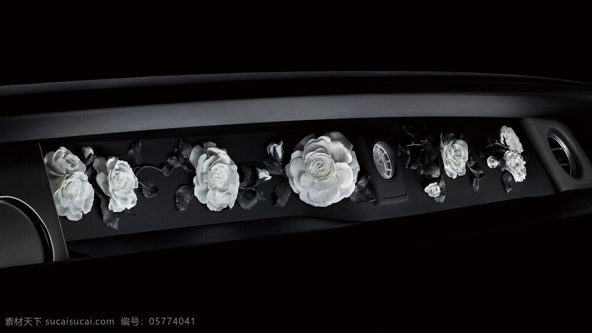 劳斯莱斯 幻影 仪表板图片 仪表板 艺术 顶级设计 艺术鉴赏 收藏 花朵 瓷玫瑰