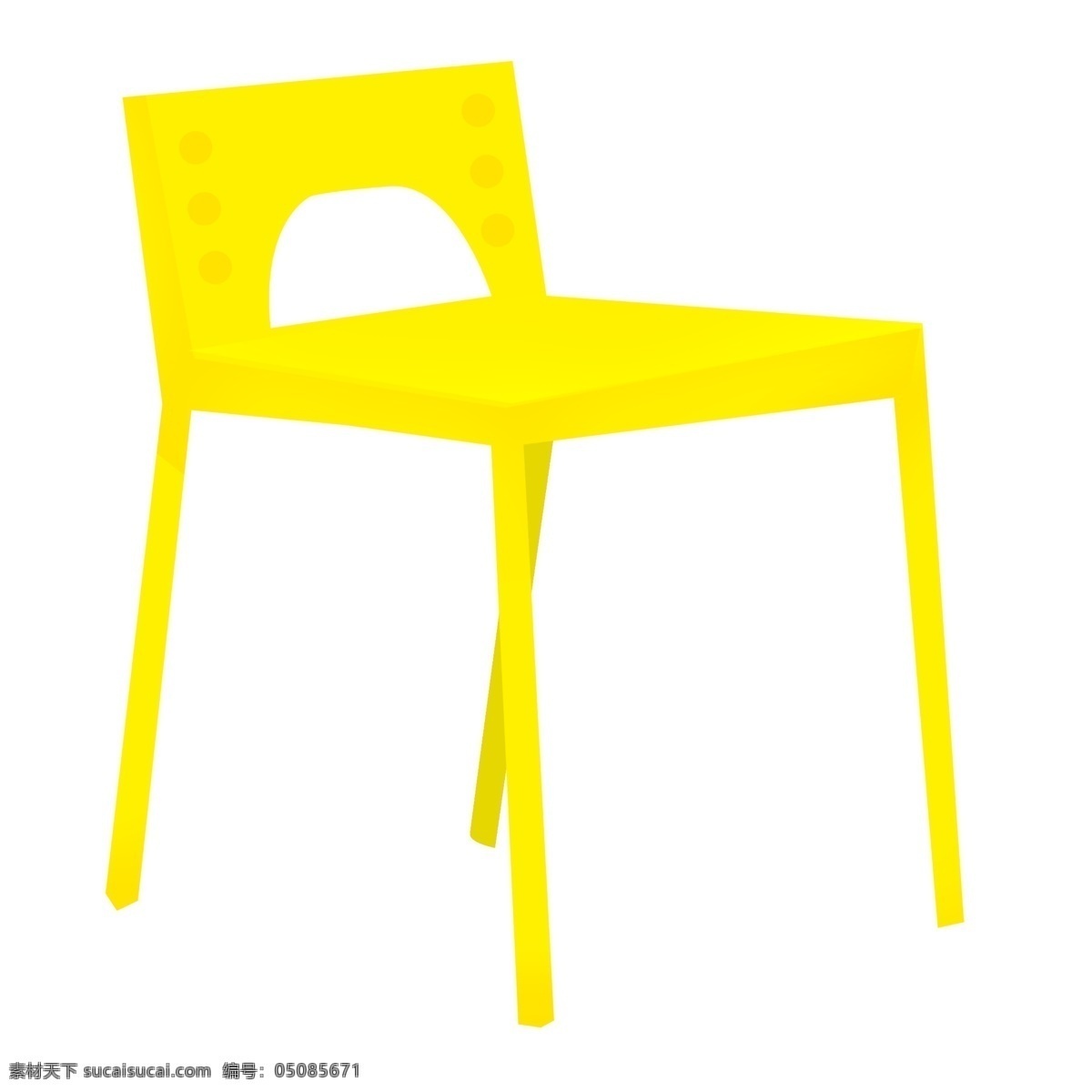 黄色 椅子 卡通 插画 黄色的椅子 卡通插画 家具插画 椅子插画 家具椅子 凳子座位 木质的椅子