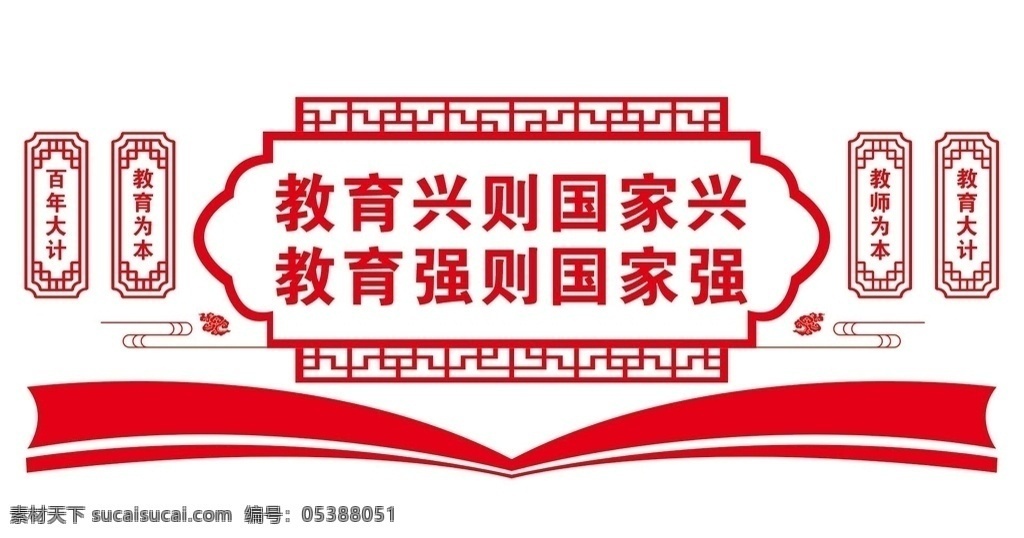 教育文化墻 文化墻 形象墻 百年大計(jì) 教育為本 教師為本 教育大計(jì)