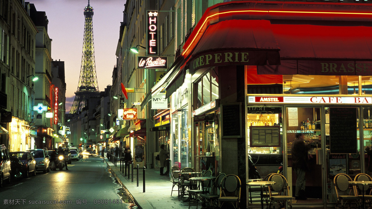高清 巴黎街景 法国 巴黎 街景 傍晚 埃菲尔 铁塔 国外旅游 旅游摄影