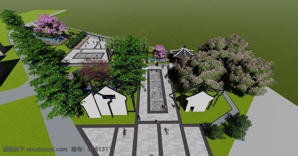 广州 特色 小镇 休闲 文化 公园 环境设计 景观设计 skp