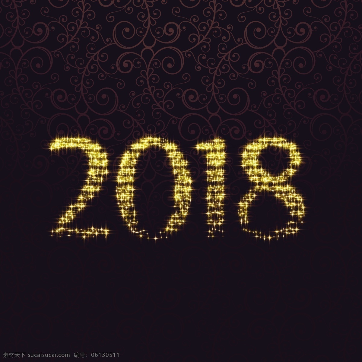 2018 春節(jié) 底紋花紋 狗年 節(jié)日素材 金色字體 矢量素材 新年 新年海報 新年快樂 藝術字 創(chuàng)意 金色 藝術 字