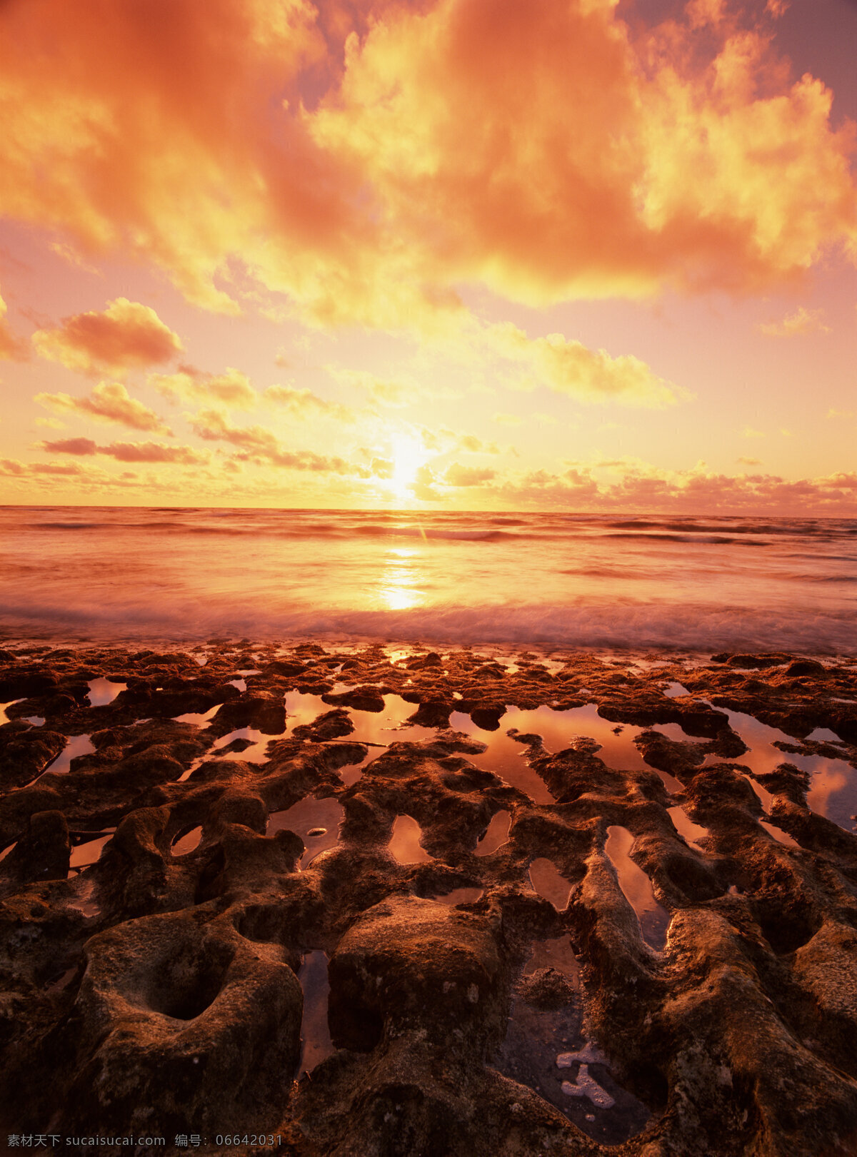 黄昏 沙滩 自然风光 美丽 自然 太阳 夕阳 火烧云 山水风景 风景图片