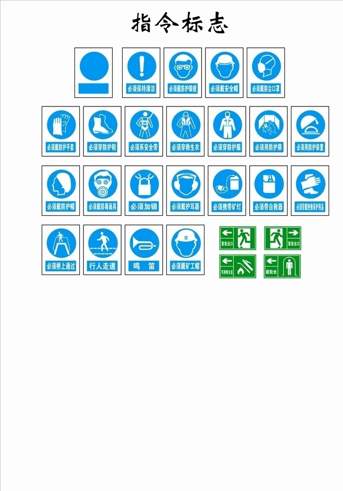 安全指令標(biāo)志 指令牌 必須 標(biāo)示牌 標(biāo)志圖標(biāo) 公共標(biāo)識(shí)標(biāo)志