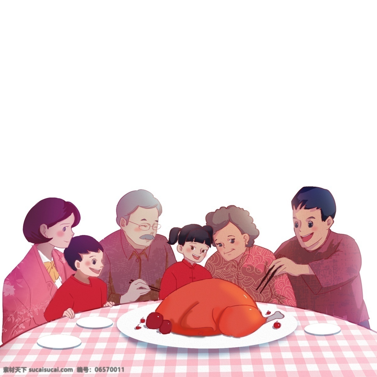 感恩节 一家人 团聚 吃 火鸡 感恩长辈 感恩节吃火鸡 吃火鸡 阖家团圆 温馨一家人 全家福 儿女 孝敬父母 父母 感恩父母 全家聚餐 喜庆 红色