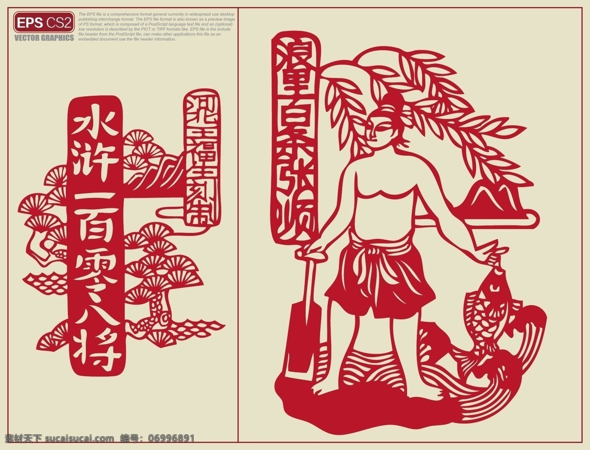 水滸人物剪紙 浪里白條張順 剪紙 人物剪紙 水滸傳 矢量 人物 水滸傳剪紙 108將 一百零八將 梁山好漢 水滸 一百單八將 圖案 剪紙藝術(shù) 其他人物 矢量人物