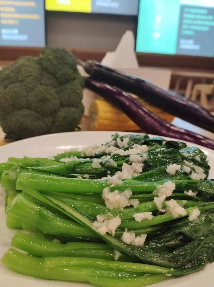 蒜蓉菜心 時蔬 青菜 芥蘭 上海青 餐飲美食 傳統(tǒng)美食