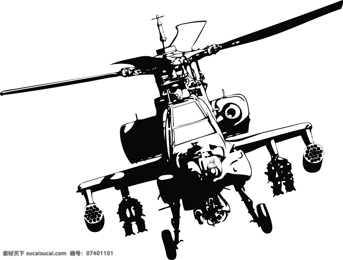 阿帕奇 直升机 矢量 阿帕奇直升机 载体材料 其他载体 矢量图 其他矢量图