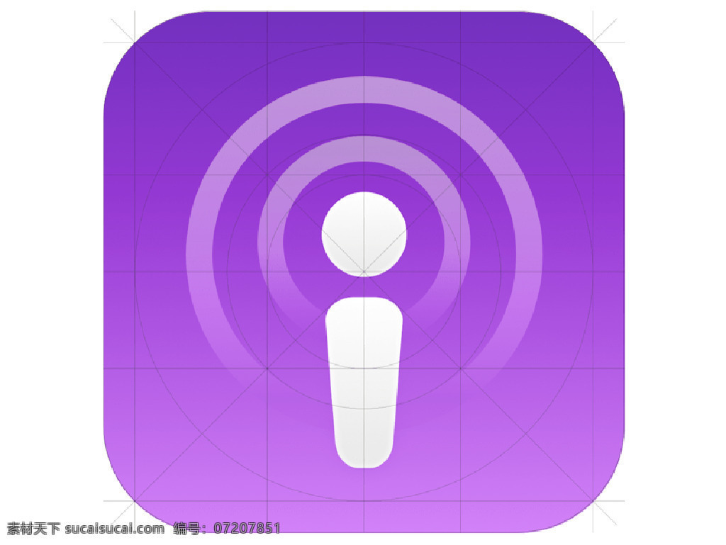 apple 播 客 图标 sketch 苹果 博客 应用 紫色 格式