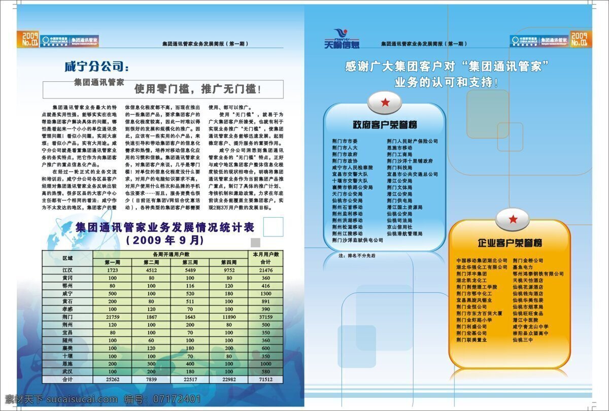 業(yè)務(wù) 發(fā)展 簡報 移動增值業(yè)務(wù) 集團(tuán)通訊管家 商務(wù)金融