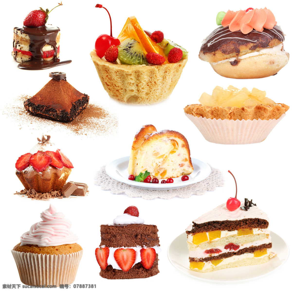 不同 水果 甜点 面食 蛋糕 食物 美食 饮食 餐饮美食 食品 食物材料 甜品 外国美食