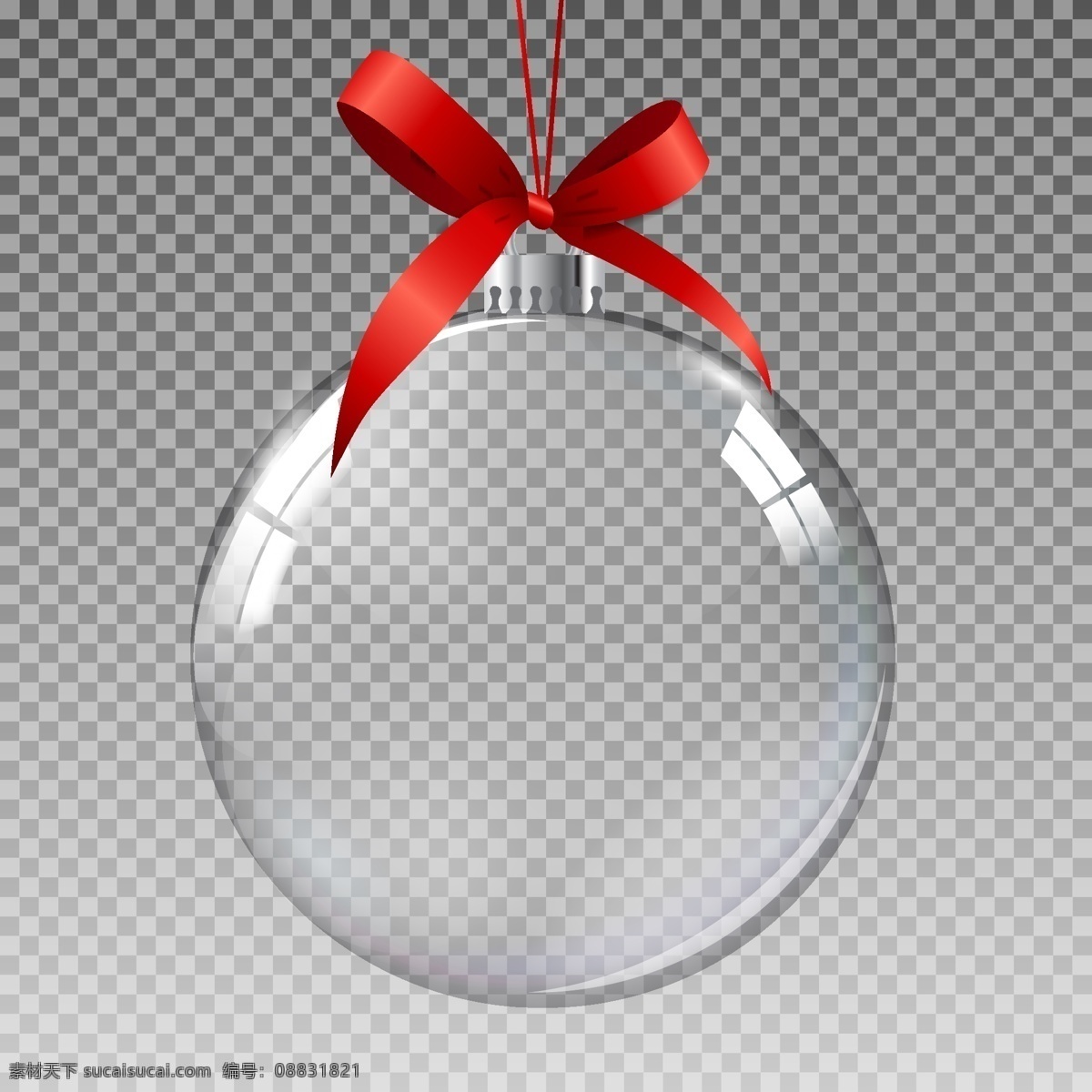 透明 圣诞球 元素 圣诞 psd素材 矢量 高清图片